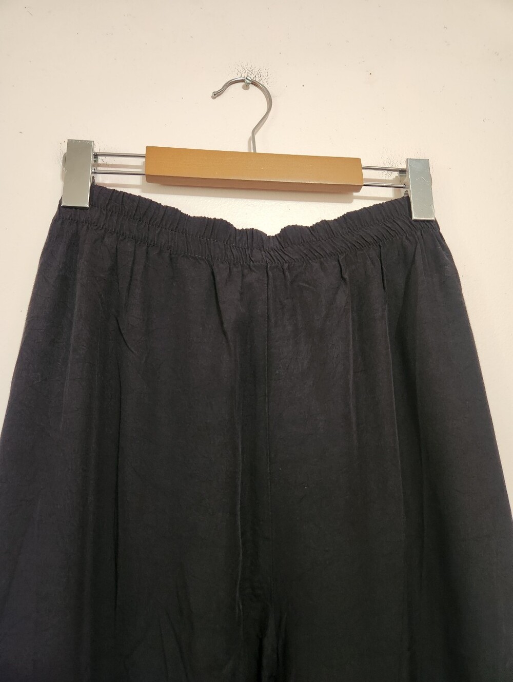 Vintage 90s Emblem Abstract Paint Belt Wide Leg High Rise Harem Flowy Pants L - Picture 4 of 8
